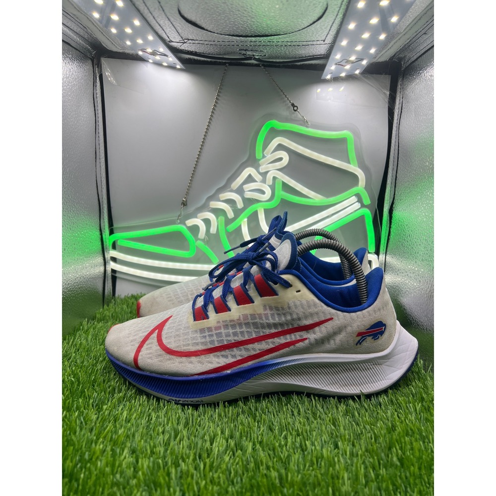 Nike Pegasus 38‎ Men's Running Shoes White Blue Red Buffalo Bills NFL Sz 8